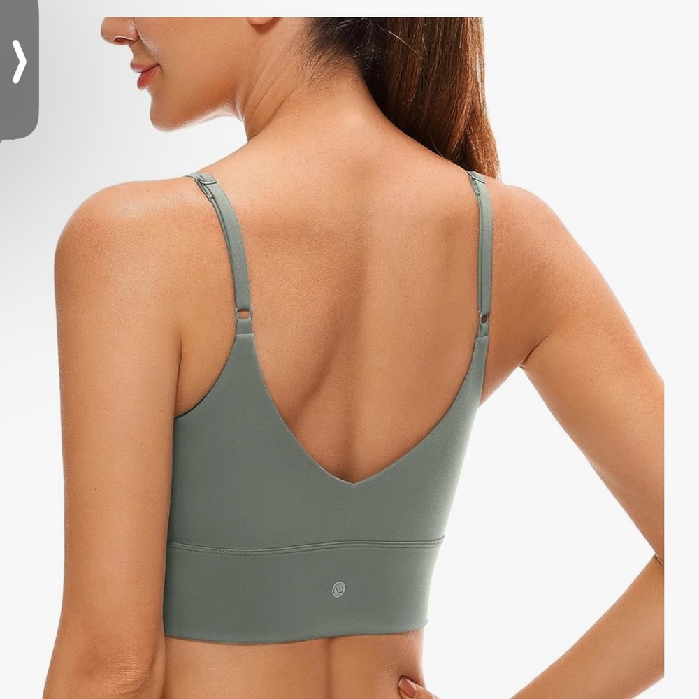 Everyday Seamless V-Neck Bralette - Sage Green